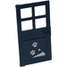LEGO Door 1 x 4 x 6 with 4 Panes and Stud Handle with Snow and White Paw Prints Sticker (60623)