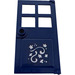 LEGO Door 1 x 4 x 6 with 4 Panes and Stud Handle with White Decoration Sticker (60623)