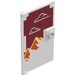 LEGO Door 1 x 4 x 6 with Stud Handle with White Clouds and Orange Mountains on Dark Red (60616 / 110458)