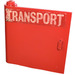 LEGO Deur 1 x 5 x 4 Links met &#039;TRANSPORT&#039; Sticker met dik handvat (3195)