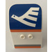 LEGO Deur 2 x 4 x 6 Airplane met Vogel en Strepen Sticker (54097)