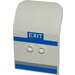 LEGO Door 2 x 4 x 6 Airplane with White &#039;EXIT&#039; on Blue Background Sticker (54097)