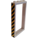 LEGO Door Frame 1 x 4 x 6 with Hazard Stripes (Left) Sticker (Single Sided) (40289)