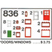 LEGO Doors and Windows Parts Pack Set 836