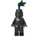 LEGO Draak Ridder met Pantser met Keten en gesloten Helm Minifiguur