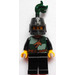 LEGO Drachen Knight mit Kette Gürtel und geschlossen Helm, Green Feder Minifigur