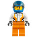 LEGO Fahrer mit Blau Helm Minifigur