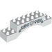 LEGO Duplo Arch Brick 2 x 10 x 2 with Silver Leaves and Vines with Blue Flowers (28931 / 51704)