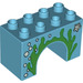 LEGO Duplo Bogen Backstein 2 x 4 x 2 mit Seaweed und Bubbles (11198 / 68245)