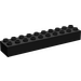 LEGO Duplo Schwarz Duplo Backstein 2 x 10 (2291)