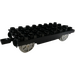 LEGO Duplo Noir Train Wagon 4 x 8 avec Pearl Light grise roues et Moveable Crochet