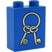 LEGO Duplo Backstein 1 x 2 x 2 mit 2 Keys auf Ring ohne Unterrohr (4066)