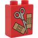 LEGO Duplo Brick 1 x 2 x 2 with Bandages and Scissors without Bottom Tube (4066)