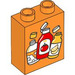 LEGO Duplo Backstein 1 x 2 x 2 mit Bottles, Tomato Sauce mit Unterrohr (15847 / 104505)