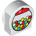 LEGO Duplo Brick 1 x 3 x 2 with Round Top with Gumball jar with Cutout Sides (14222 / 29330)