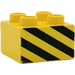 LEGO Duplo Steen 2 x 2 met Zwart diagonal lines (3437 / 51734)