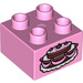 LEGO Duplo Steen 2 x 2 met Celebration Cake (3437 / 15947)