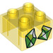 LEGO Duplo Brick 2 x 2 with Green gems (3437 / 25149)