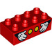 LEGO Duplo Backstein 2 x 4 mit 2 Gelb Buttons und Mickey Mouse Hände (3011 / 43815)