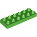 LEGO Duplo Bright Green Plate 2 x 6 (98233)