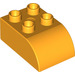 LEGO Duplo Bright Light Orange Brick 2 x 3 with Curved Top (2302)