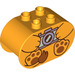 LEGO Duplo Helles Licht Orange Backstein 2 x 4 x 2 mit Gerundet Ends mit Lion Körper mit Kamera (6448 / 84814)