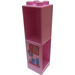 LEGO Duplo Bright Pink Duplo Column 2 x 2 x 6 with Phone (6462)