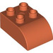 LEGO Duplo Bright Reddish Orange Brick 2 x 3 with Curved Top (2302)