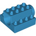 LEGO Duplo Donker Azuurblauw Steen 4 x 4 x 2 met Horizontaal Rotation Pin (29141)