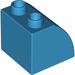 LEGO Duplo Donker Azuurblauw Helling 45° 2 x 2 x 1.5 met Gebogen Kant (11170)