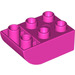 LEGO Duplo Dark Pink Brick 2 x 3 with Inverted Slope Curve (98252)