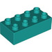 LEGO Duplo Dark Turquoise Brick 2 x 4 (3011 / 31459)