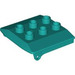 LEGO Duplo Donker Turquoise Roof for Cabin (4543 / 34558)