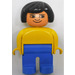 LEGO Duplo Female met Geel Top en Zwart Haar Duplo Figuur