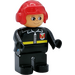 LEGO Duplo Fireman met Rood Helm Duplo Figuur