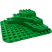 LEGO Duplo Green Baseplate Raised 12 x 12 with Three Level Corner (6433)
