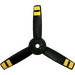 LEGO Duplo Helicopter Rotor mit Gelb Streifen Aufkleber (6346)