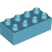 LEGO Duplo Medium Azure Brick 2 x 4 (3011 / 31459)