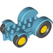 LEGO Duplo Medium azuurblauw Tractor met Geel Wielen (15320 / 24912)