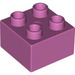 LEGO Duplo Medium Dark Pink Brick 2 x 2 (3437 / 89461)