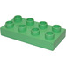 LEGO Duplo Medium Green Plate 2 x 4 (4538 / 40666)