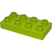 LEGO Duplo Mittlerer Kalk Duplo Platte 2 x 4 (4538 / 40666)