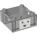 Duplo Medium Stone Gray Box with Handle 4 x 4 x 1.5 with Troublesome Truck Face (47423 / 52846)