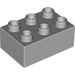 LEGO Duplo Medium Stone Gray Brick 2 x 3 (87084)