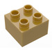 LEGO Duplo Pearl Gold Brick 2 x 2 (3437 / 89461)