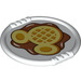 LEGO Duplo assiette avec Mickey Mouse logo Waffle avec Syrup (27372 / 77963)