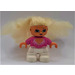 LEGO Duplo Princess, Weiß Beine, Dark Pink oben, Blond Combing Haar Duplo Abbildung