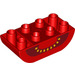 LEGO Duplo rouge Brique 2 x 4 avec Incurvé Bas avec Jaune Seeds (15900 / 98224)