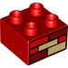 LEGO Duplo Rood Steen 2 x 2 met Bricks (3437 / 53157)