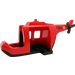 LEGO Duplo rot Helicopter mit Feuer Logo und Schwarz Schwanz Rotor (74944)